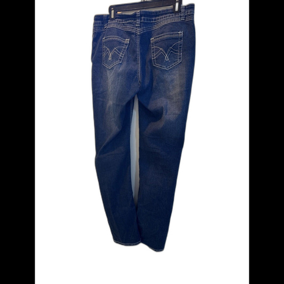 Roz & Ali Women's Mid Rise Carpi Jeans Size 12 Stretch Med Wash Blue - Picture 9 of 9